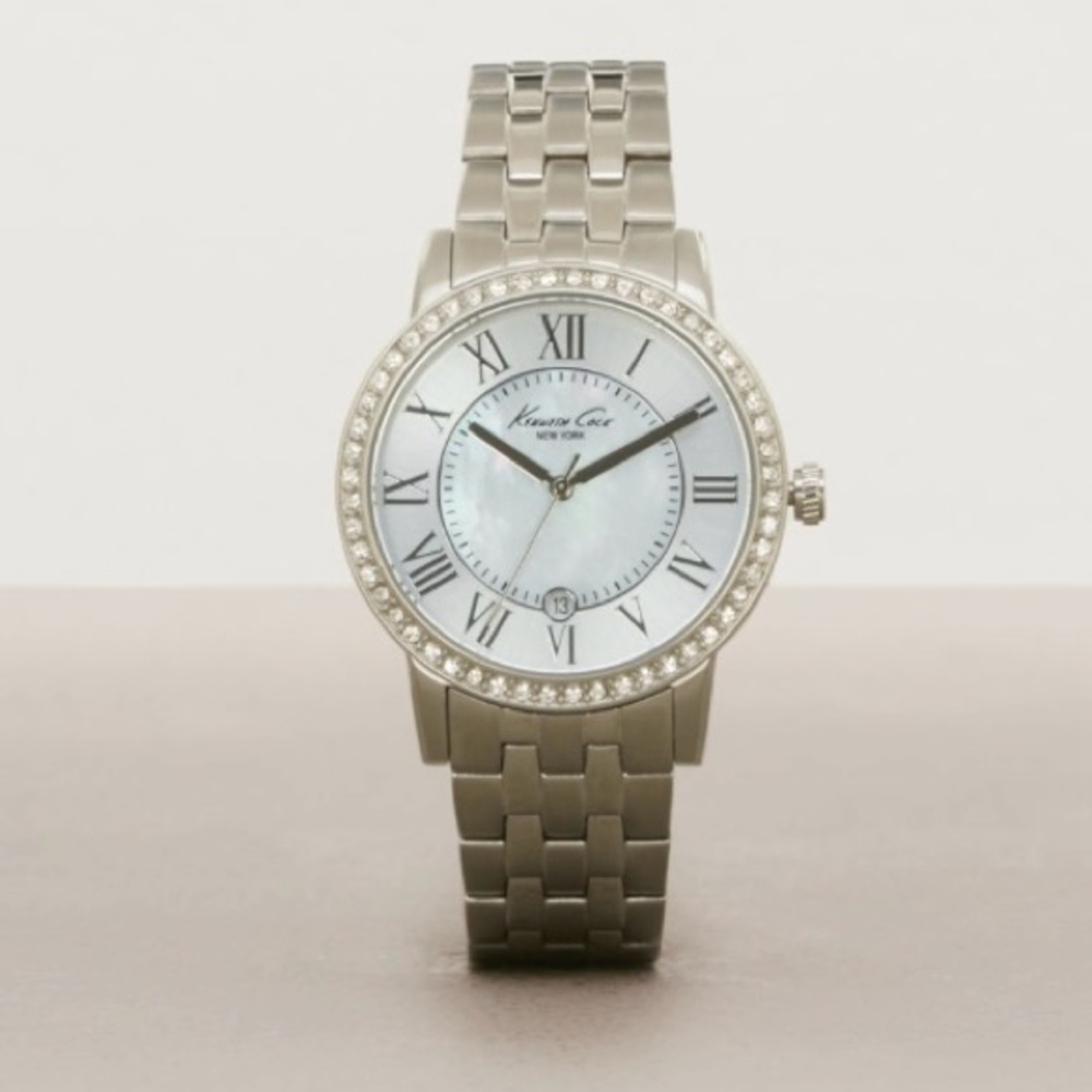 Kenneth Cole Pave Mother of Pearl Watch